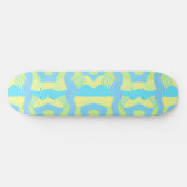 Psychedelic Afrikaanse Patchwork: Groen Blauw Geel Persoonlijk Skateboard (Horizontaal)