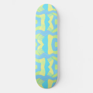 Psychedelic Afrikaanse Patchwork: Groen Blauw Geel Persoonlijk Skateboard