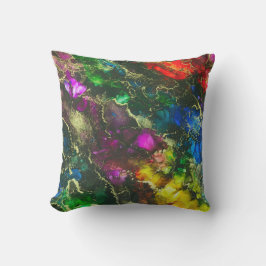 Psychedelic Alcohol Ink Abstract schilderen Buitenkussen