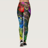 Psychedelic Alcohol Ink Abstract schilderen Leggings (Achterkant)