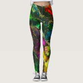 Psychedelic Alcohol Ink Abstract schilderen Leggings (Voorkant)