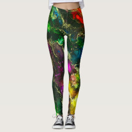 Psychedelic Alcohol Ink Abstract schilderen Leggings