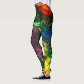 Psychedelic Alcohol Ink Abstract schilderen Leggings (Links)