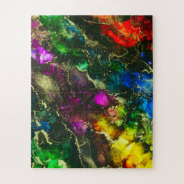 Psychedelic Alcohol Ink Abstract schilderen Legpuzzel