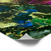 Psychedelic Alcohol Ink Abstract schilderen Poster (Hoek)