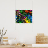 Psychedelic Alcohol Ink Abstract schilderen Poster (Keuken)