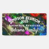 Psychedelic Alcohol Ink Abstract schilderen Spandoek (Horizontaal)