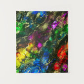 Psychedelic Alcohol Ink Abstract Wandkleed (Voorkant)