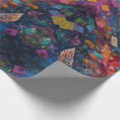 Psychedelic Alice in wonderland grillige wereld Cadeaupapier (Hoek)