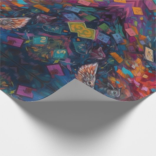 Psychedelic Alice in wonderland grillige wereld Cadeaupapier (Hoek)