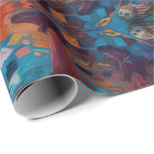 Psychedelic Alice in wonderland grillige wereld Cadeaupapier (Rol Hoek)