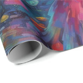 Psychedelic Alice in wonderland Jong Meisje Thema Cadeaupapier (Rol Hoek)