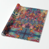 Psychedelic Alice in wonderland konijn thema Cadeaupapier (Uitgerold)