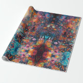 Psychedelic Alice in wonderland meisje thema Cadeaupapier (Uitgerold)