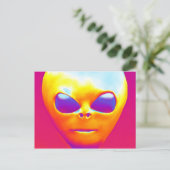 Psychedelic Alien Briefkaart (Staand voorkant)