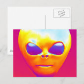 Psychedelic Alien Briefkaart (Voorkant / Achterkant)