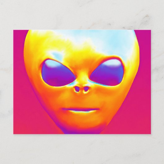 Psychedelic Alien Briefkaart (Voorkant)