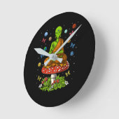 Psychedelic Alien Buddha Ronde Klok (Hoek)
