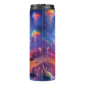 Psychedelic Alien: kosmisch, buitenaards wezen Thermosbeker (Achterkant)