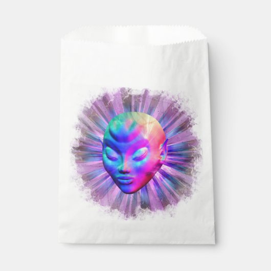 Psychedelic Alien Meditation Bedankzakje (Voorkant)