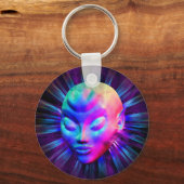 Psychedelic Alien Meditation Sleutelhangers (Voorkant)