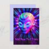 Psychedelic Alien Meditation-uitnodigingen Kaart (Voorkant / Achterkant)