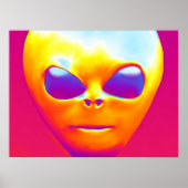 Psychedelic Alien Poster (Voorkant)