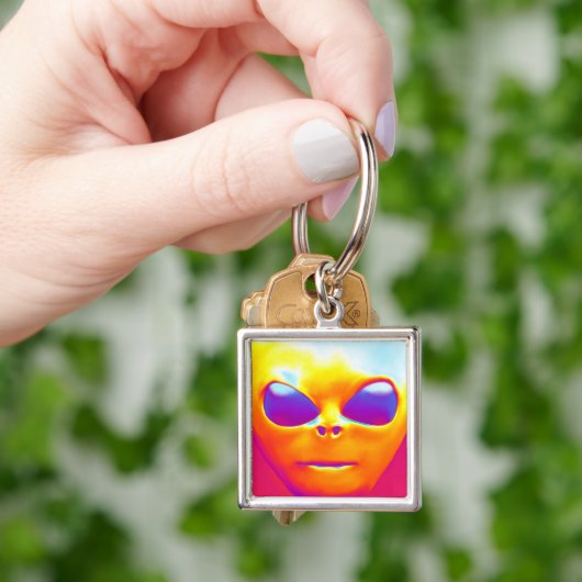 Psychedelic Alien Sleutelhanger (Hand)