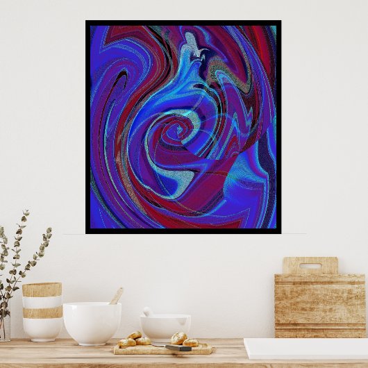 Psychedelic American Pheasant Poster (Keuken)