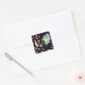 Psychedelic Anime Meisje Vierkante Sticker (Envelop)