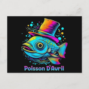 Psychedelic April Fish Briefkaart