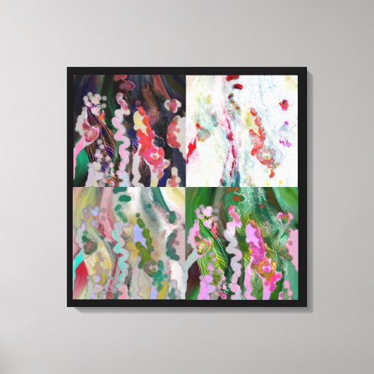 Psychedelic art canvas afdrukken. 4 Primeval-lagen Afdruk (Voorkant)