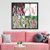 Psychedelic art canvas afdrukken. 4 Primeval-lagen Afdruk (Insitu (Woonkamer))