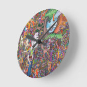 Psychedelic Art Clock Ronde Klok (Hoek)