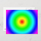 Psychedelic Art Gifts: Funky Rainbow Circles Briefkaart (Voorkant / Achterkant)