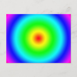 Psychedelic Art Gifts: Funky Rainbow Circles Briefkaart