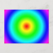 Psychedelic Art Gifts: Funky Rainbow Circles Briefkaart (Voorkant)