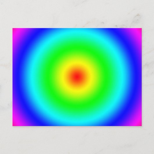 Psychedelic Art Gifts: Funky Rainbow Circles Briefkaart (Voorkant)