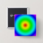 Psychedelic Art Gifts: Funky Rainbow Circles Vierkante Button 5,1 Cm (Voorkant /achterkant)