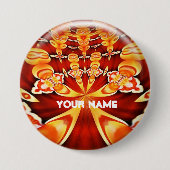 Psychedelic Art Name Sjabloon Button (Voorkant)