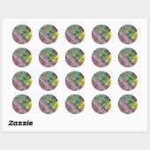 Psychedelic Art Ronde Sticker (Vel)