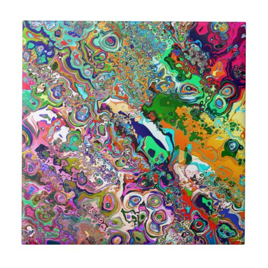 Psychedelic Art Tegeltje (Voorkant)