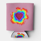 Psychedelic Aura Dual Heart Blikjeskoeler (Voorkant)