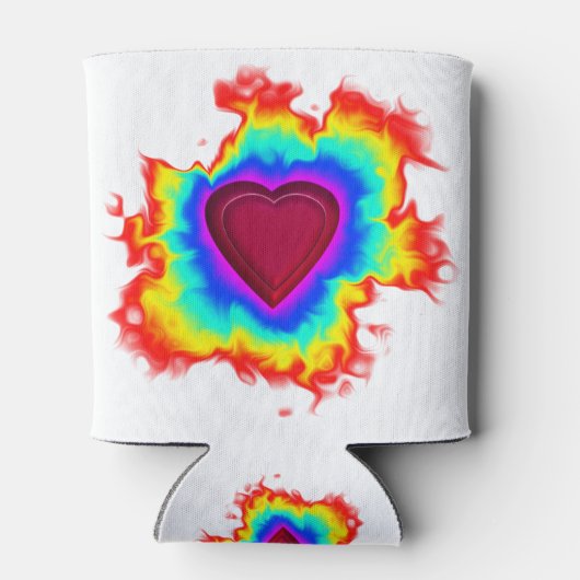 Psychedelic Aura Dual Heart Blikjeskoeler (Achterkant)