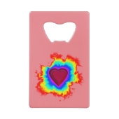 Psychedelic Aura Dual Heart Creditkaart Flessenopener (Voorkant)