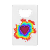 Psychedelic Aura Dual Heart Creditkaart Flessenopener (Achterkant)
