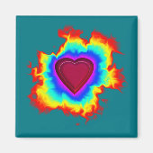 Psychedelic Aura Dual Heart Magneet (Voorkant)