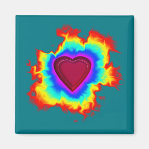 Psychedelic Aura Dual Heart Magneet