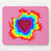 Psychedelic Aura Dual Heart Muismat (Voorkant)