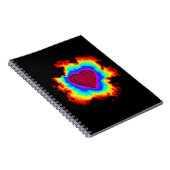 Psychedelic Aura Dual Heart Notitieboek (Rechterzijde)